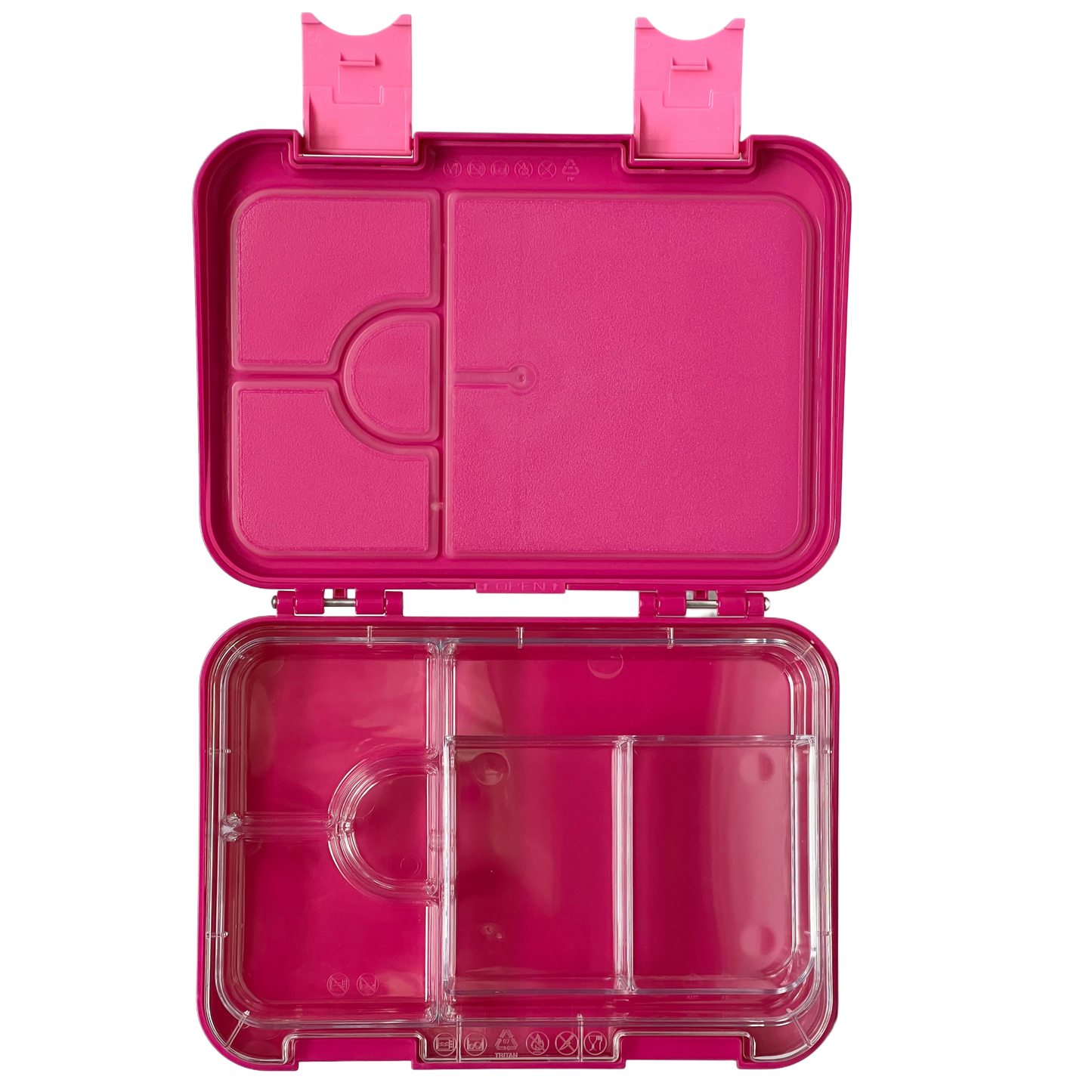 Violetinės spalvos bento pietų dėžutė