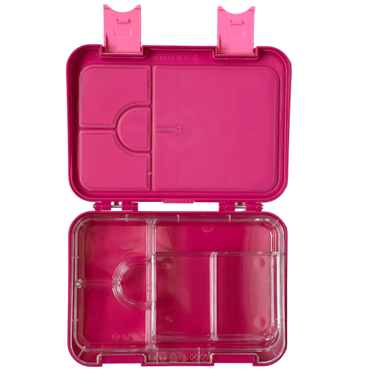 Violetinės spalvos bento pietų dėžutė