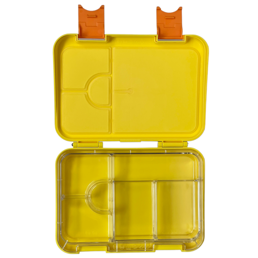 Geltonos spalvos bento pietų dėžutė