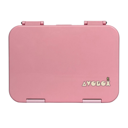 Rožinės spalvos bento pietų dėžutė